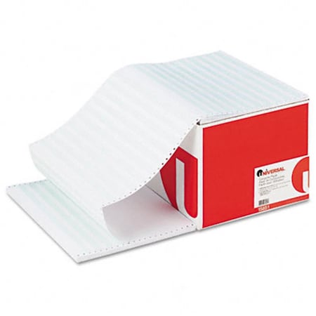 Universal Battery Universal 15851 Green Bar Computer Paper 18lb 14-7/8 x 11 Perforated Margins 2600 Sheets 15851